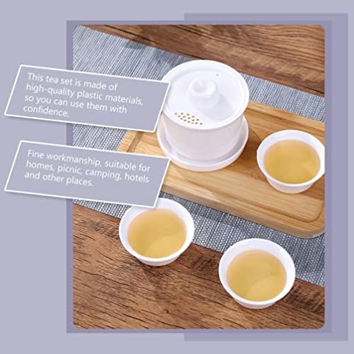 Cabilock Japán Tea Bögre Mini Utazási teáskannában Szett: 2 db Kínai Kung-Fu Kannában a Tea Infúzió Csésze Tea Tálca Fehér Tea Kettle