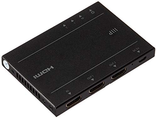 Monoprice Feketerigó 4K Pro 1x2 Ultra Slim HDMI Splitter - 2 Párhuzamos HDMI Kimenet, HDR, 18Gbps, 4K 60Hz, YCbCr 4:4:4, HDCP 2.2 (Kompatibilis