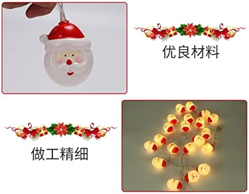 xinghaikuajing Karácsonyi String Led Akkumulátor Doboz Lámpa String Bell Mikulás, Hóember Ünnepi Dekorációs Lámpa String SantaClaus(plug-in3m20lights)