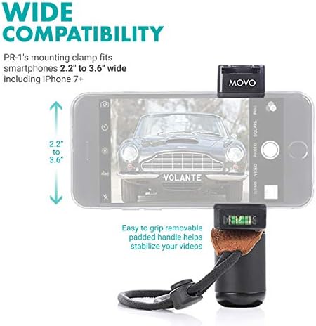 Movo VXR10+ Okostelefon Videó Rig Mini Állvány, Telefon Markolat, Videó Mikrofon Kompatibilis az iPhone 11, 11 Pro, XS, XR, X, 8,