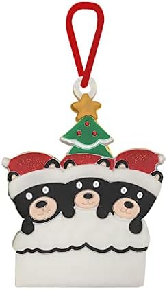 Kivilágítatlan Karácsonyi Koszorú 6 Láb Fekete Medál Fa DIY Karácsonyi Puha Kreatív Karácsonyi Dekoráció Medve (B, Egy Méret)