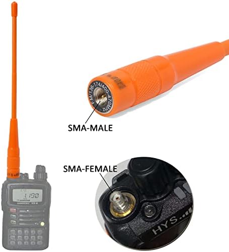HYS 2m 70cm SMA Férfi Antenna, VHF UHF Puha Korbács 2 Rádió Antenna 136-174/400-470Mhz Walkie Talkie YAESU/Vertex VX-3R VX-6R VX-7R VX-8R