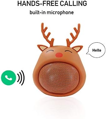 THEA Mini Hordozható Aranyos Vezeték nélküli Bluetooth Rénszarvas Hangszóró Szilikon Agancs, Beépített Mikrofon, 33 ft Csatlakozási