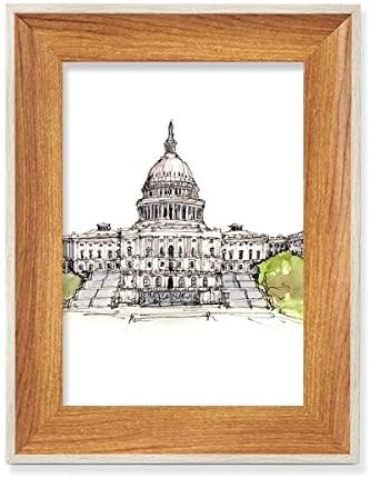 MCJS az amerikai Egyesült Államok parlamentje Asztali Fa Képkeret Kijelző Kép Art Festmény Több Készletek