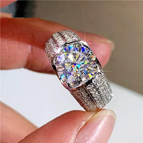 2023 Új Gyűrűk Finom Design Divat NEKÜNK 6 10 Gyűrű Fény Luxus Ezüst Gyűrű Ajándék Nőknek Elég Gyűrűk (Ezüst, 6)