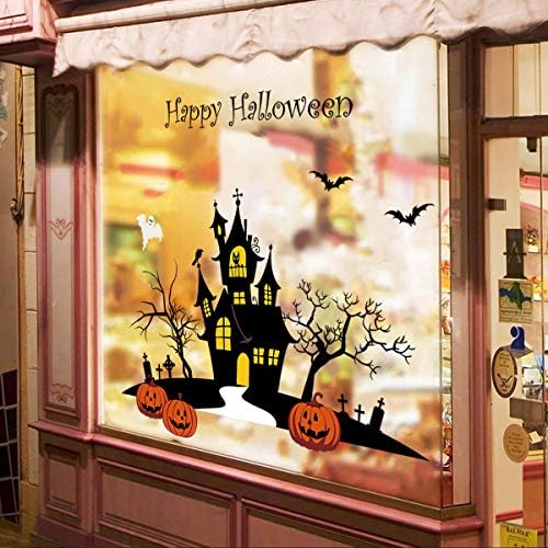 decalmile Halloween Dekoráció, Fali Matricák Ablak Ragaszkodik Tök Happy Halloween Wall Art Matricák Gyerek Szoba Óvoda Halloween