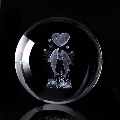 ZUHERA 6cm Vésett az Édes Szeretőm,3D Mini Gömb Üveg Dísz, Otthon Dekoráció Esküvői Party Valentin-Napi Ajándék,a Crystal Bázis,60mm