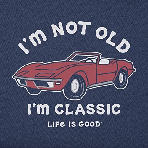 Az élet Szép. A férfiak Nem vagyok Öreg sportkocsi VAN Crusher Póló, Sötét Kék, Közepes