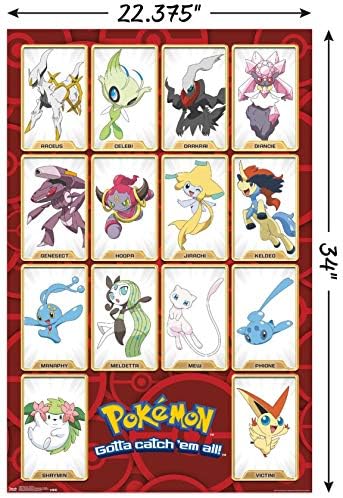 Tendenciák a Nemzetközi Pokémon - Mitikus Fali Poszter, 22.375 x 34, keret nélküli Változat
