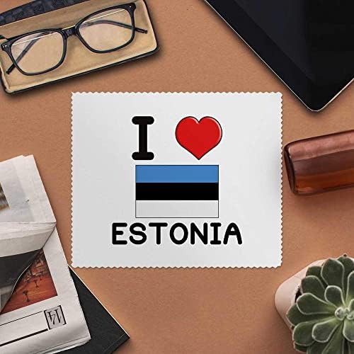 Azeeda 2 x 'Szeretem Észtország' Mikroszálas Lencse/Szemüveg Tisztító Kendők (LC00017531)