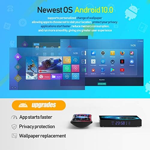 Android 10.0 TV Box, T95 Android Doboz, 4 GB RAM, 32 GB ROM Allwinner H616 Quad-core Smart Android TV Box 64bit Támogatás 2.4 G/5.0