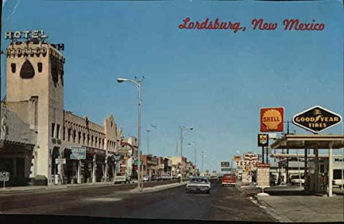 Utcai Jelenet Lordsburg, Új-Mexikó NM Eredeti Régi Képeslap