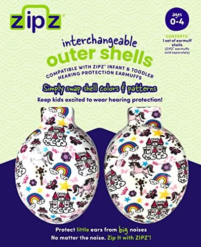 ZIPZ Baba & Kisgyermek Fülvédő + 1 Extra Beállítás Hercegnő Kagyló – Innovatív Design – Színek Módosítása a Mágneses Kagyló –