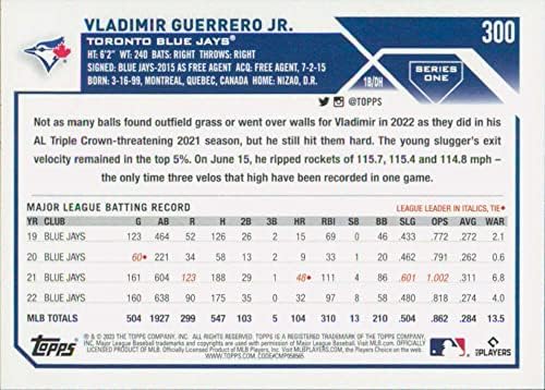 Vlagyimir Guerrero Jr. 2023 Topps 300 NM+-MT+ MLB Baseball Blue Jays