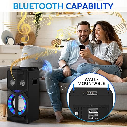 Pyle Karaoke Vibe PA Bluetooth Audio-VIDEO/DVD Hangszóró Rendszer - 800W Multimédia CD/DVD Lejátszó, TELEVÍZIÓ, Projektor, w/FM, USB, MIKROFON,