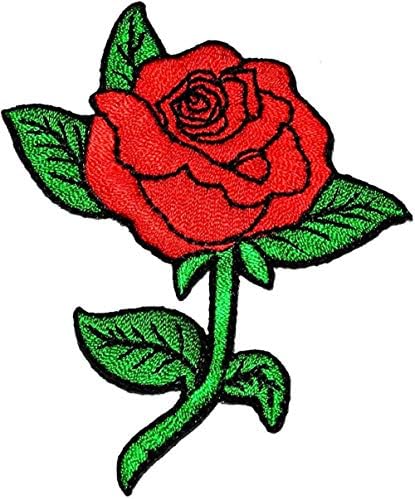 Csomag 3 Vörös Rózsa DIY Applied Hímzett Varrni Vas a Patch RO-04