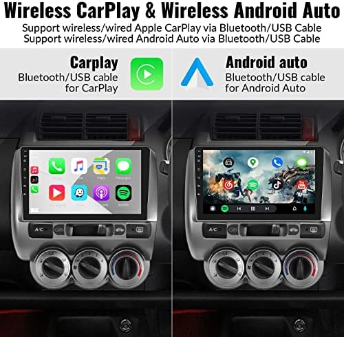 UNITOPSCI a Honda Fit Jazz 2004 2005 2006 2007 Rádió Vezeték nélküli Apple CarPlay Android Auto Android 11 Autó Sztereó Bluetooth