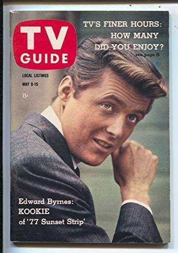 A TV Guide 5/9/1959-77 Sunset Strip, EddKookie Byrnes fedezze & történet-Illinois-Nincs címke-újságos copy-VF