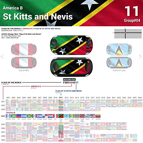 Sony PlayStation Vita Design Bőr zászló St Kitts and Nevis Matrica a PlayStation Vita