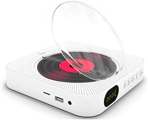 ZLDGYG Hordozható CD-Lejátszó Bluetooth Hangszóró Sztereó LED Képernyő Falra Szerelhető CD zenelejátszó IR Távirányító, FM Rádió