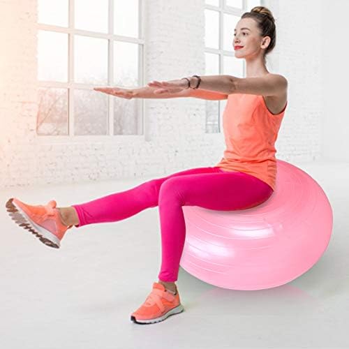 A jóga Labda - 50cm Labda - Rózsaszín PVC Fánk Alakú - Jóga Labdát Szék - Balance Trainer - Sűrűsödik Anti-Robbanás Felfújható Ülő Gyakorlat