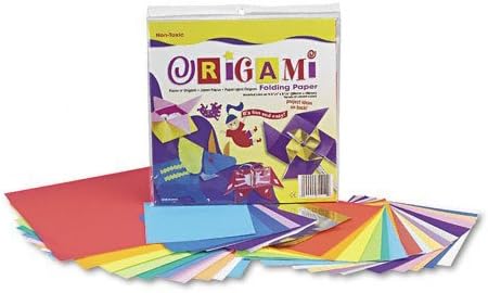 Origami Papír, 30 kg., 9-3/4 x 9-3/4, Válogatott Élénk Színek, 55 Lap/Csomag