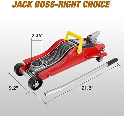 Jack Főnök Torin Hidraulikus Alacsony Profil Emelet Jack 2.5 Tonna (5,000 lb) Kapacitás Kocsi Jack Gyors Lift Szivattyú, Hordozható
