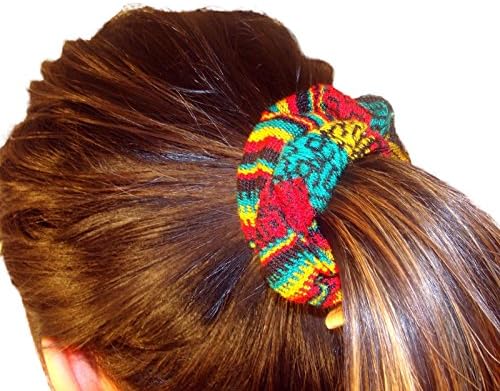 604 Haj Nyakkendő Hajgumit 6 Darab Szett Pamut Kézműves Kézműves Peru Választék Mix