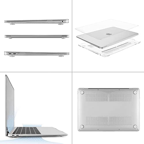 MOSISO Kompatibilis MacBook Air 13 hüvelykes Esetben 2022-2018 A2337 M1 A2179 A1932, USB C-USB Adapter 2 Pack&Laptop Sleeve&Billentyűzet