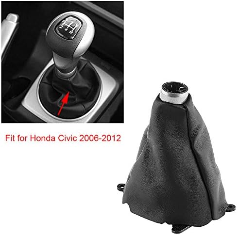 Qiilu a Honda Civic 2006-2012 Váltó Műszak Csomagtartó Fedelét, PU Bőr Kézi sebességváltás Gomb Boot Porvédő