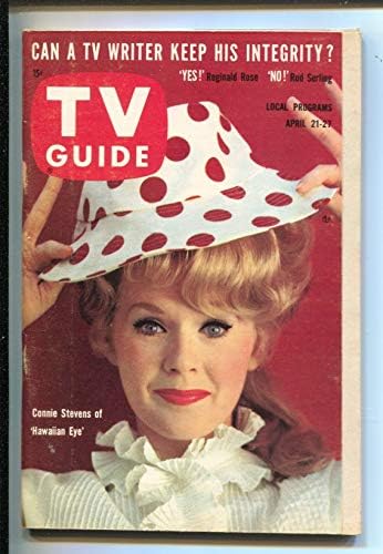 A TV Guide 4/21/1962-Hawaii Szem-Connie Stevens borító-Illinois-Nincs címke-újságos copy-VF-