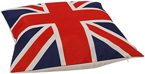 Huacel Brit Vintage Stílusú Union Jack Zászló Párnát Esetben Pamut Ágynemű Tér Dekoratív párnahuzat párnahuzat 18x18 Inch (45x45CM)