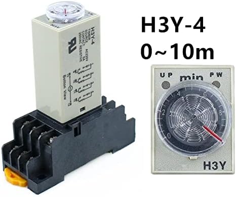 NUNOMO H3Y-4 0-10M Hatalom OnTime Késleltetés Időzítő Relé DPDT 14Pins H3Y-4 DC12V dc 24 vac AC110V AC220V (Méret : AC110V)