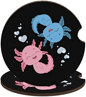 Axolotl Yin Yang Fa Autó-Kupa Hullámvasút, pohártartó, Csúszásmentes Szőnyeg lakberendezés Ajándék Szett 2DB