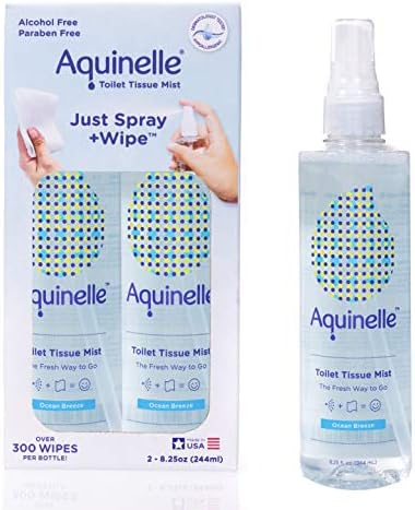 Aquinelle Wc-papírt Köd, Környezetbarát & Non-Eltömődés Alternatív Flushable Törlőkendő Egyszerűen Spray Bármely Hajtogatott Wc-Papír