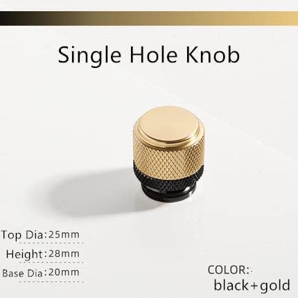 MFYS Fekete Fiók Húzza konyhaszekrény Gomb Fogantyú Arany Komód Gomb Hardver (Fekete+Arany, gomb)