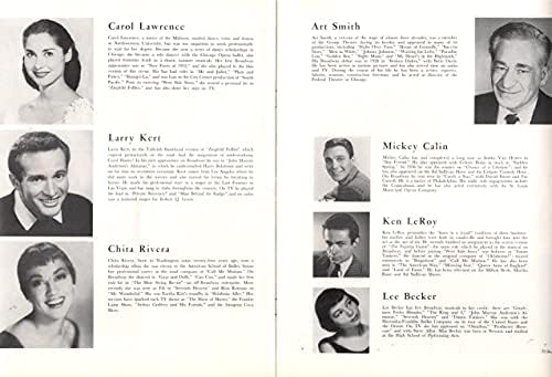 Stephen SondheimWEST SIDE STORY - Leonard Bernstein/Csita Rivera/Larry Kert/Carol Lawrence 1957 Előtti Broadway Próba Szuvenír Program