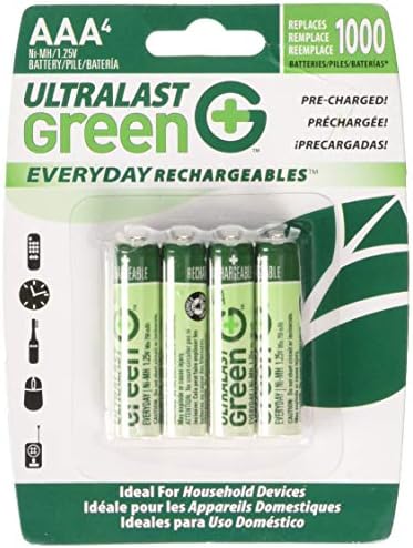 Ultralast ULGED4AAA AAA 4 Csomag Zöld Feltöltve, Használatra Kész, Újratölthető Akkumulátorok (Megszűnt Gyártó által)