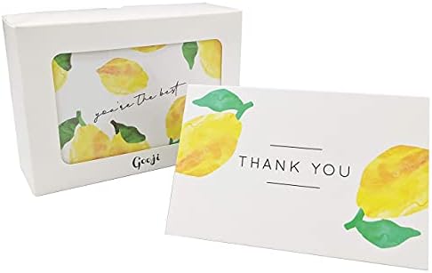 Gooji 4x6 Citrom Köszönöm Kártyák (Ömlesztett 36-Pack) Megfelelő Peel-meg-Tömítés Fehér Boríték | Vegyes Készlet, Akvarell, Színes