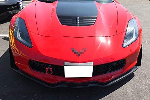 iJDMTOY Piros Track Racing Stílus Első Lökhárító Vontató Horog Gyűrű Kompatibilis A 2014-2019 Chevrolet Corvette Z06 ZR1 Z51 Készült,