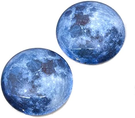 Kék Hold üvegszem Cabochons a Medál, Hogy Vezeték Csomagolva Ékszerek Ál Kézműves Taxidermia, vagy Szobrok (16mm)
