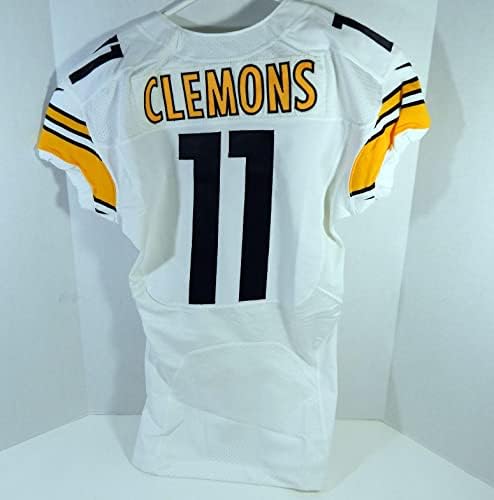 2012 Pittsburgh Steelers Toney Clemons 11 Játék Kiadott Fehér Jersey 42 DP21156 - Aláíratlan NFL Játék Használt Mezek