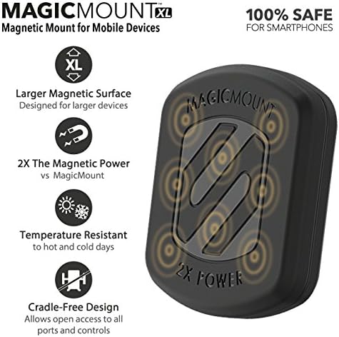 Scosche MAGTHD2 MagicMount XL Univerzális Mágneses tapadókorongos tartó tartó Mobil Eszköz, Fekete & MagicMount Univerzális