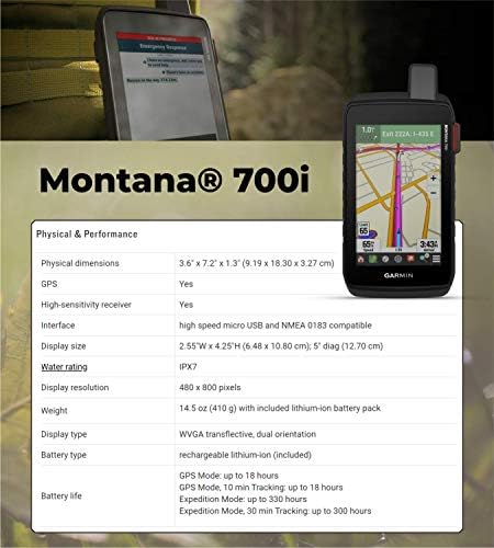 Garmin Montana 700i Masszív Érintőképernyő GPS Navigátor inReach Technológia Tartalmazza Wearable4U Végső E-Bank Csomag