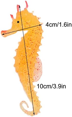 Szimulációs Csikóhal, Dekoratív Világító Hippocampus Környezetbarát Élethű Széles Alkalmazhatósági Akváriumok(Sárga)