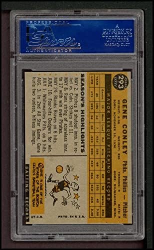 1960 Topps 293 RB Gén Conley Philadelphia Phillies (Baseball Kártya) (Kesztyű ne fedje be a fehér határ) PSA a PSA 8.00 Phillies