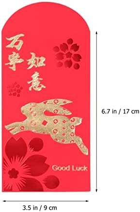 ABOOFAN 2023 Kínai Vörös Borítékok: 24pcs Nyúl Év a Vörös Borítékok Új Évet Piros Zsebbel A Nyúl évében holdújév Piros Csomag