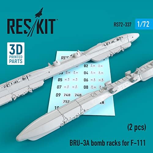 Reskit RS72-0337 1/72 BRU-3A Bomba Állványok az F-111-es (2 db) (3D Nyomtatás)