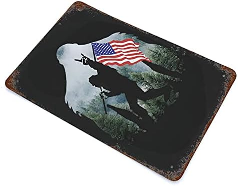 LARKVERK USA Amerikai Zászló Rock and Roll Vintage Fém Adóazonosító Jel Haza Fali Dekoratív Jel, Bár, Kávézó Emléktábla 12 x 8