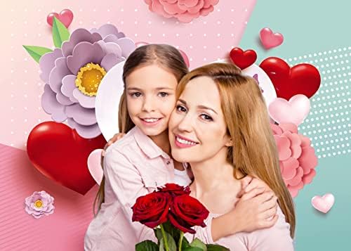 CHAIYA 7X5ft anyák Napja Háttér Rózsaszín Virág a Szerelem Háttér Fesztivál Party Dekoráció Tevékenység Ajándék Banner Fotó